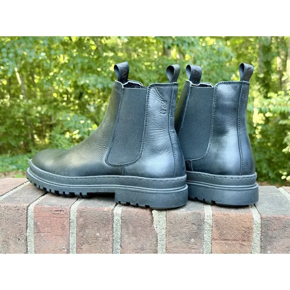 Pajar Cyprus Black Leather Waterproof Chelsea Boot Size 13 / 46 EU ($210 New)